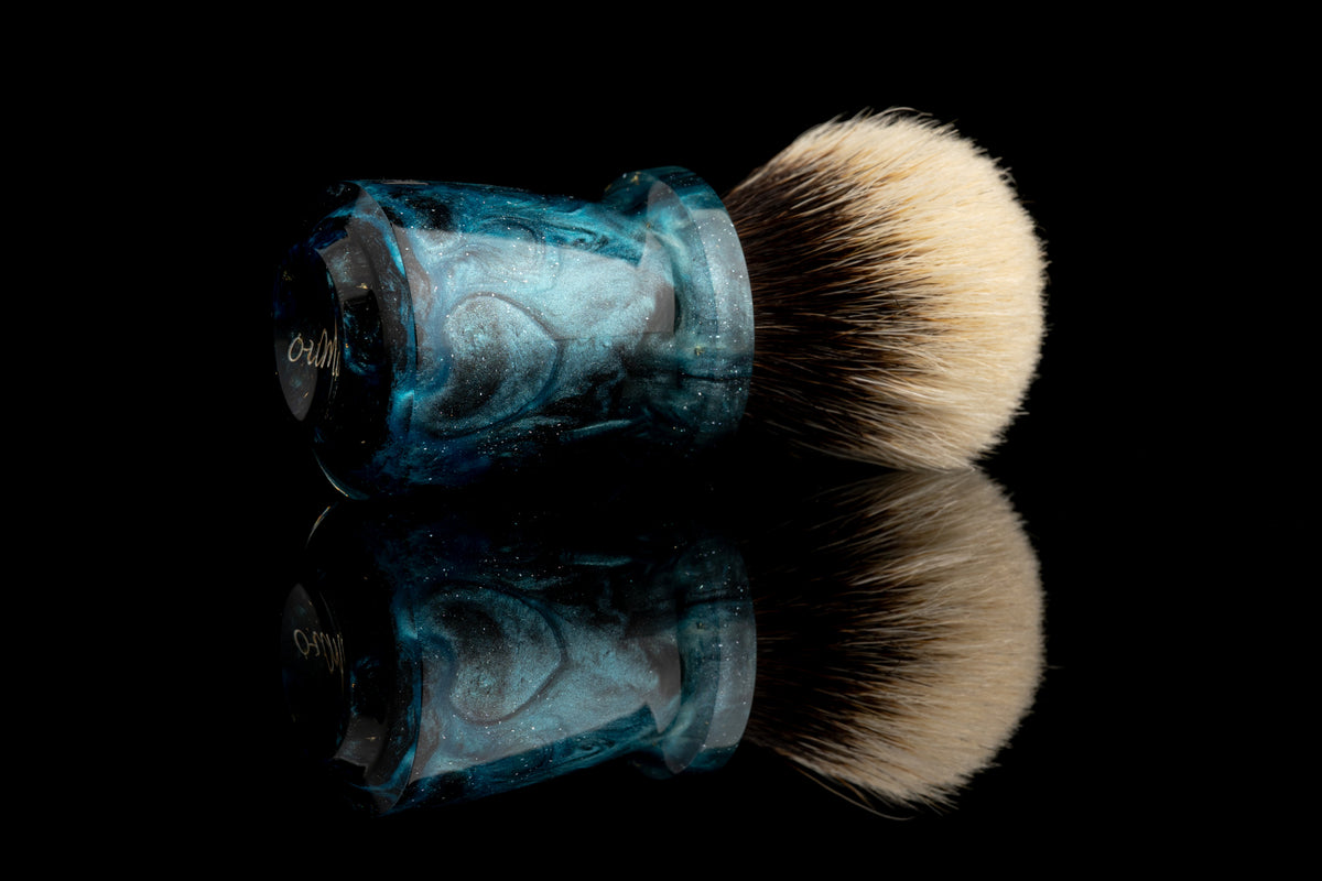 Ming - Meiping - Glaze - ‘Deep Sea’ shaving brush handle