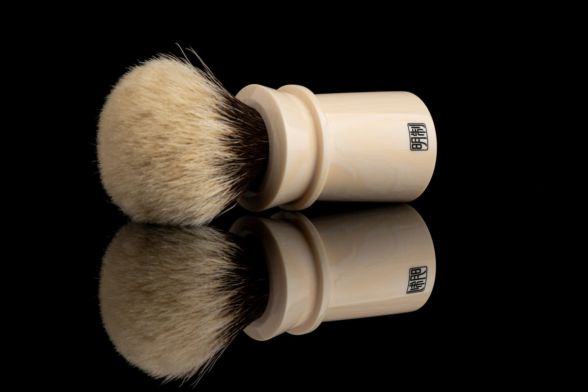 Zhanjiao - Ivory White shaving brush handle