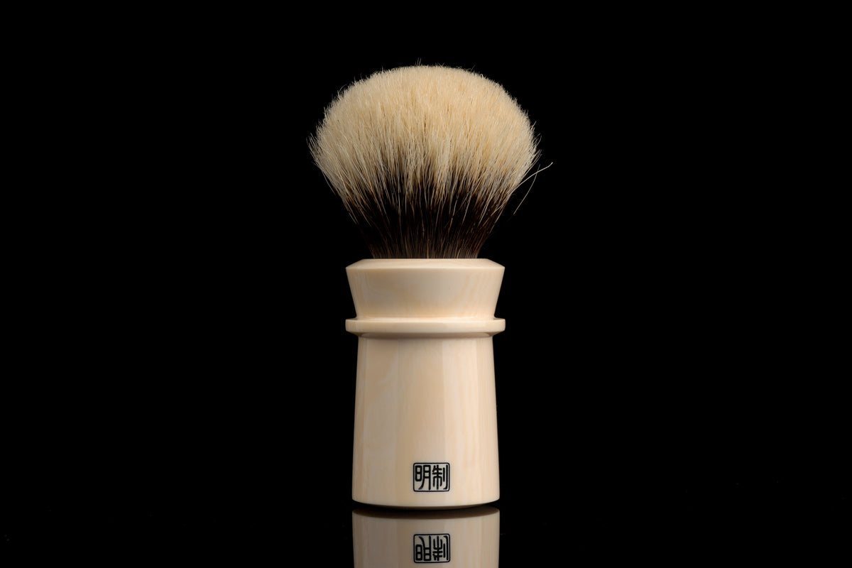 Zhanjiao - Ivory White shaving brush handle