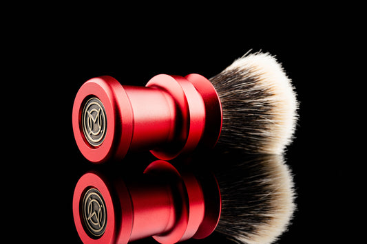 Metal Ding - Chinese Red shaving brush handle