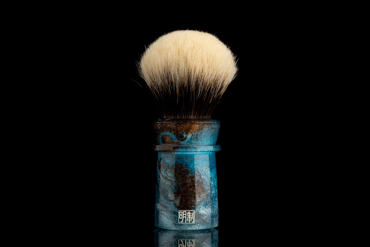 Ming - ZhanJiao - Glaze - ‘Danube River’ shaving brush handle