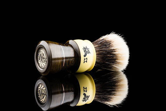 Exceed - 2 -Ebonite Cream shaving brush handle
