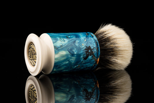 Exceed-6 Classic Edition - ‘Blue Ocean’  shaving brush handle