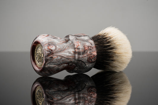 Compass - Glaze - ‘Jupiter's surface’ shaving brush handle