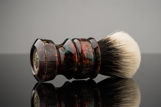 Luodian - New Chubby - ‘Red Star Cluster’ shaving brush handle