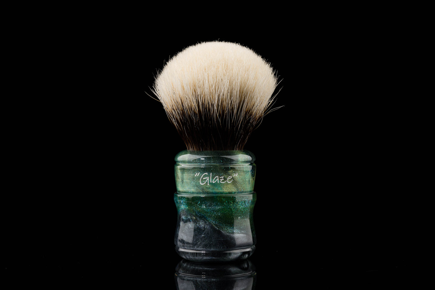 Glaze - Connon - Green moss shaving brush handle