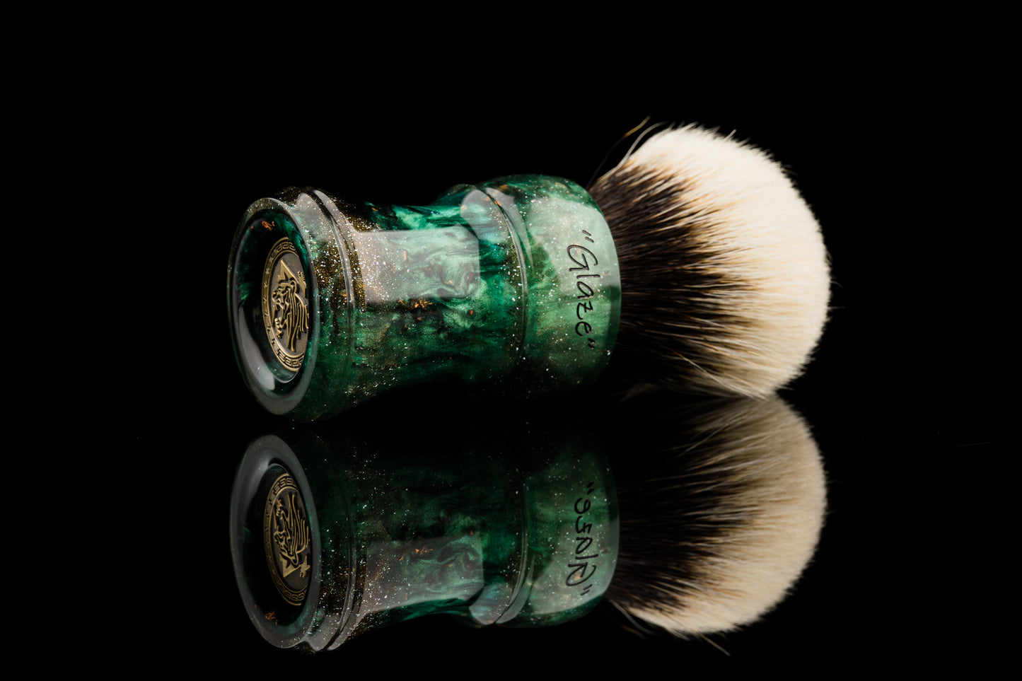 Climber - Glaze -‘Peacock’ shaving brush handle