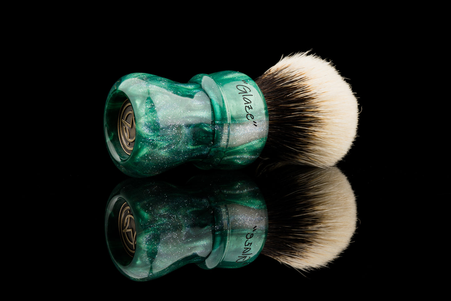 Compass - Glaze - ‘Peacock’ shaving brush handle
