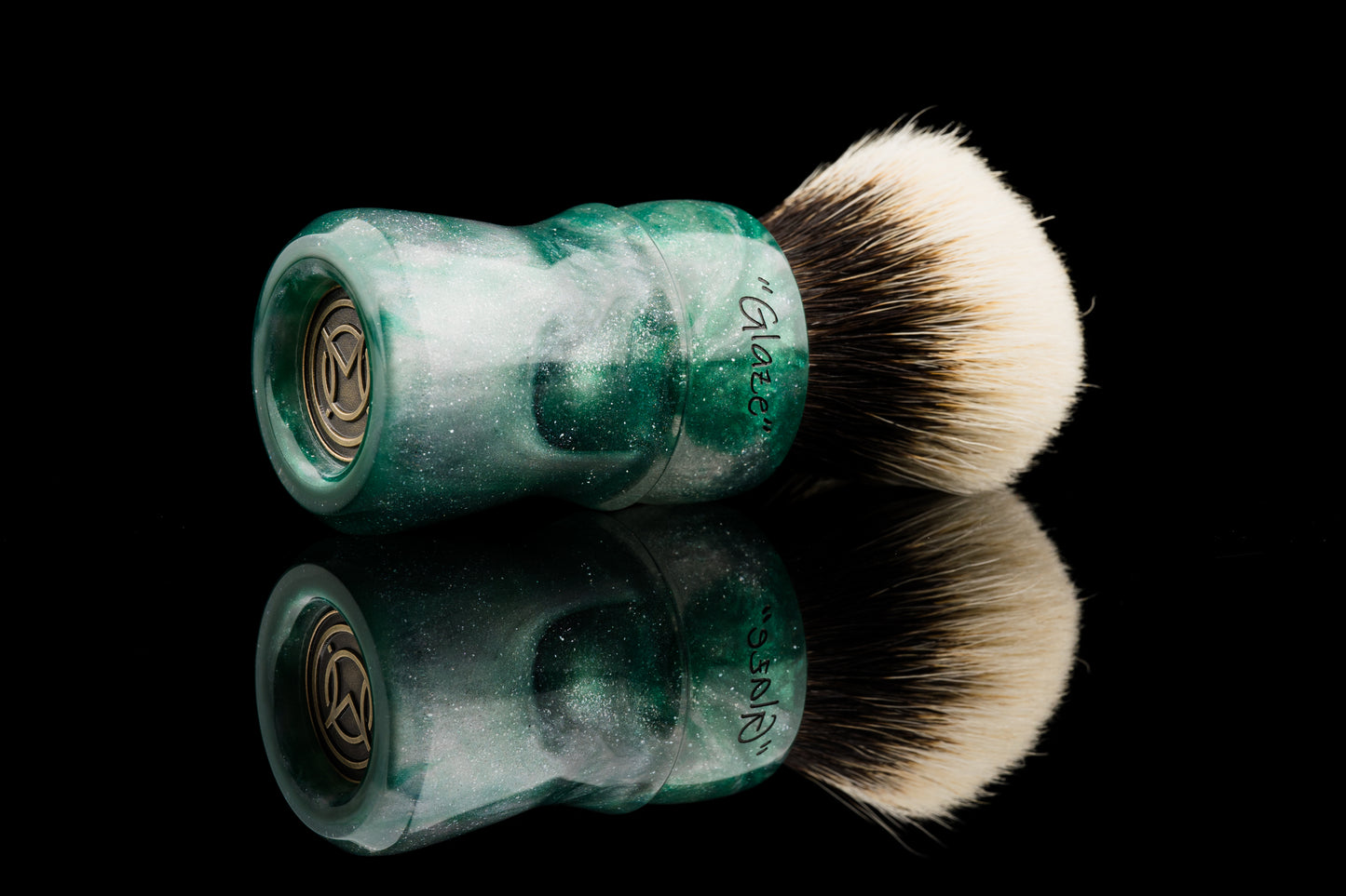 Warhammer - Glaze - ‘Green Peacock’  shaving brush handle