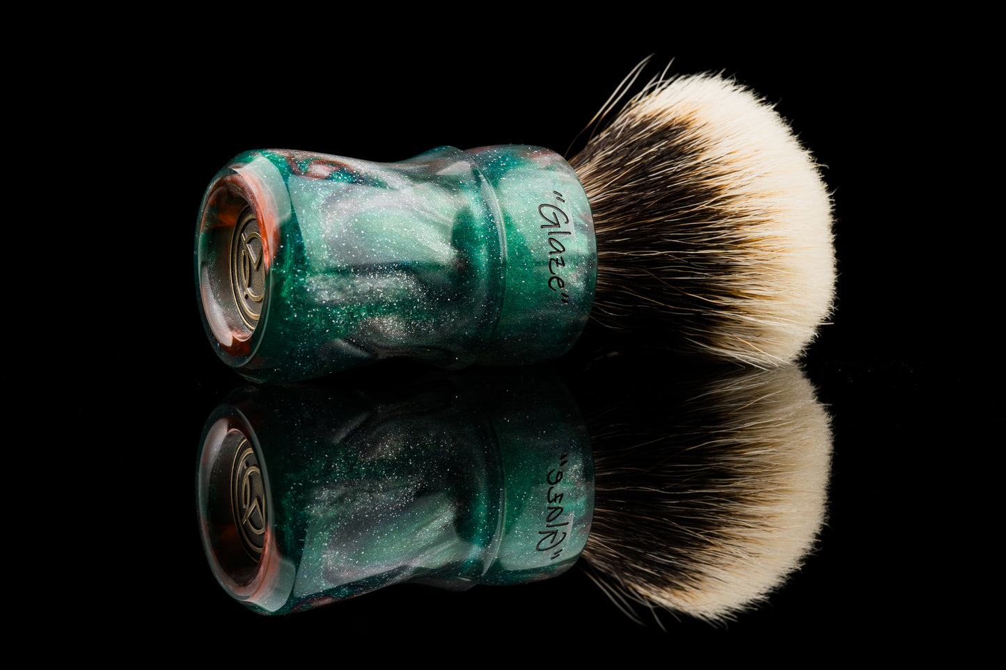 Warhammer - Glaze - ‘Peacock Nebula’  shaving brush handle