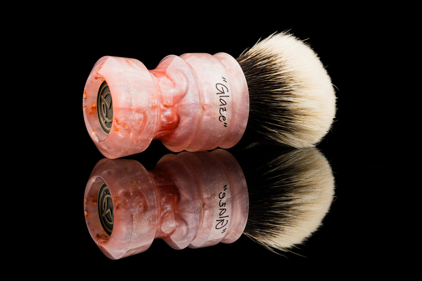 New Chubby - Glaze - ‘Pink Storm’ shaving brush handle