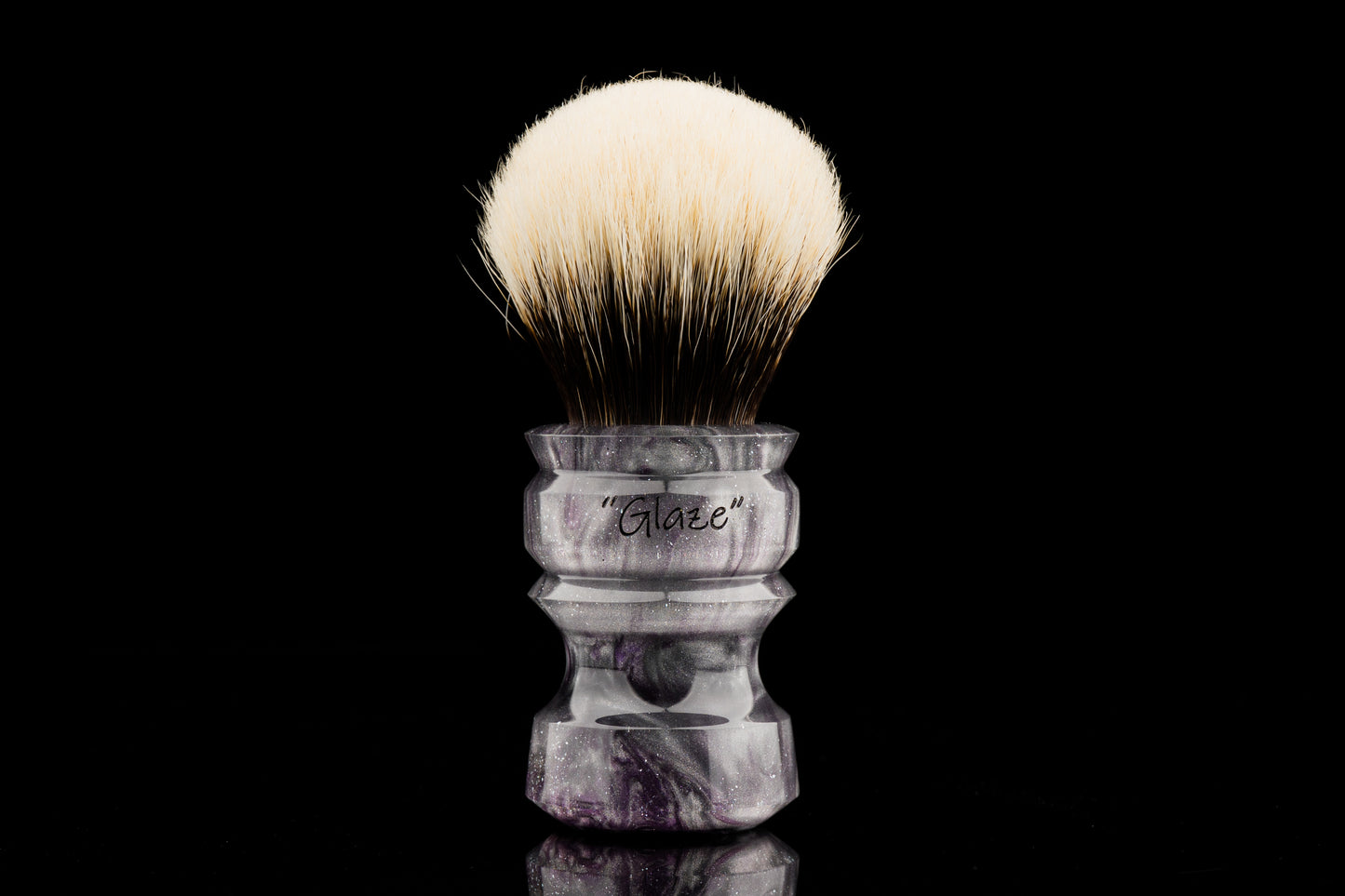 New Chubby - Glaze - ‘Silver marks’ shaving brush handle