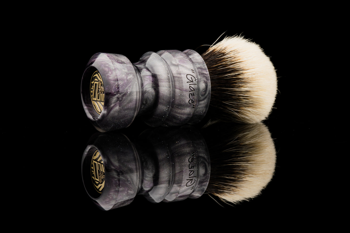 New Chubby - Glaze - ‘Silver marks’ shaving brush handle