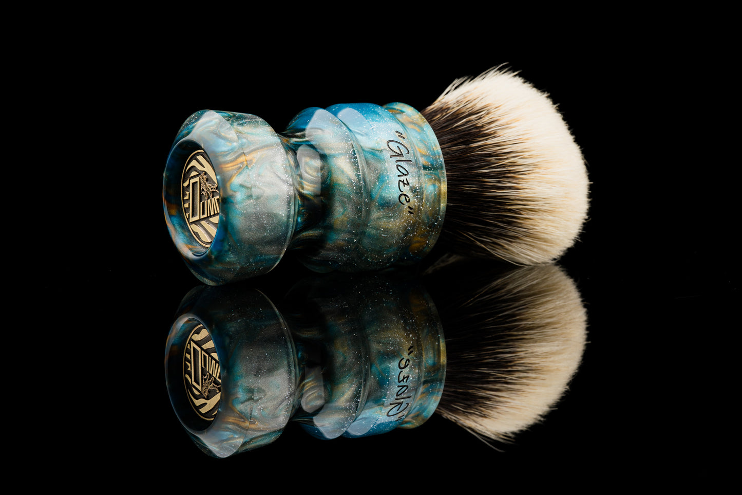 New Chubby - Glaze - ‘Rainbow Star’ shaving brush handle