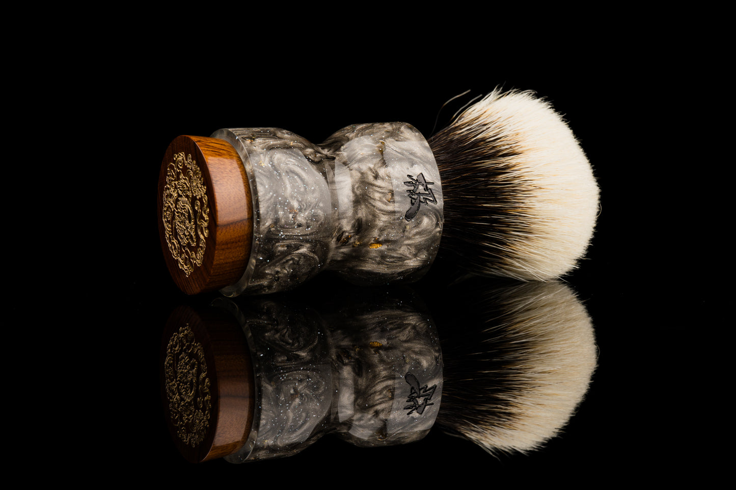 Exceed-1 - Glaze ‘Saturn's surface’  shaving brush handle