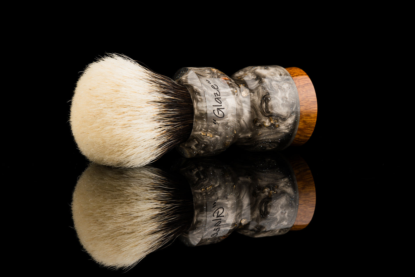 Exceed-1 - Glaze ‘Saturn's surface’  shaving brush handle