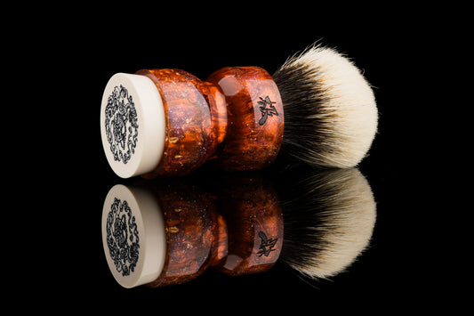 Exceed-1 - Glaze ‘Fire’  shaving brush handle