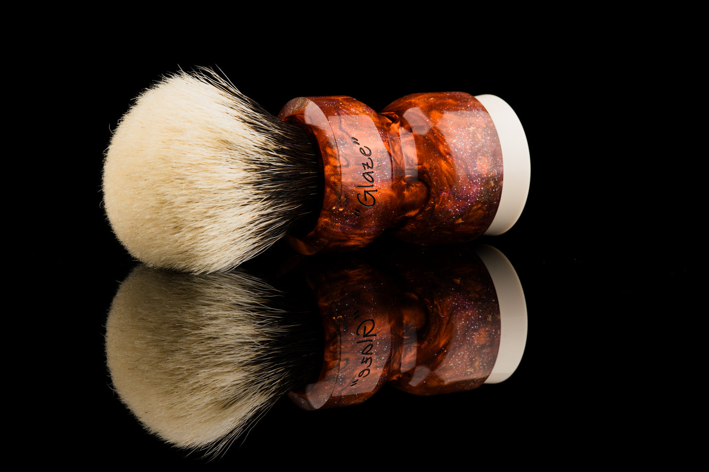 Exceed-1 - Glaze ‘Fire’  shaving brush handle
