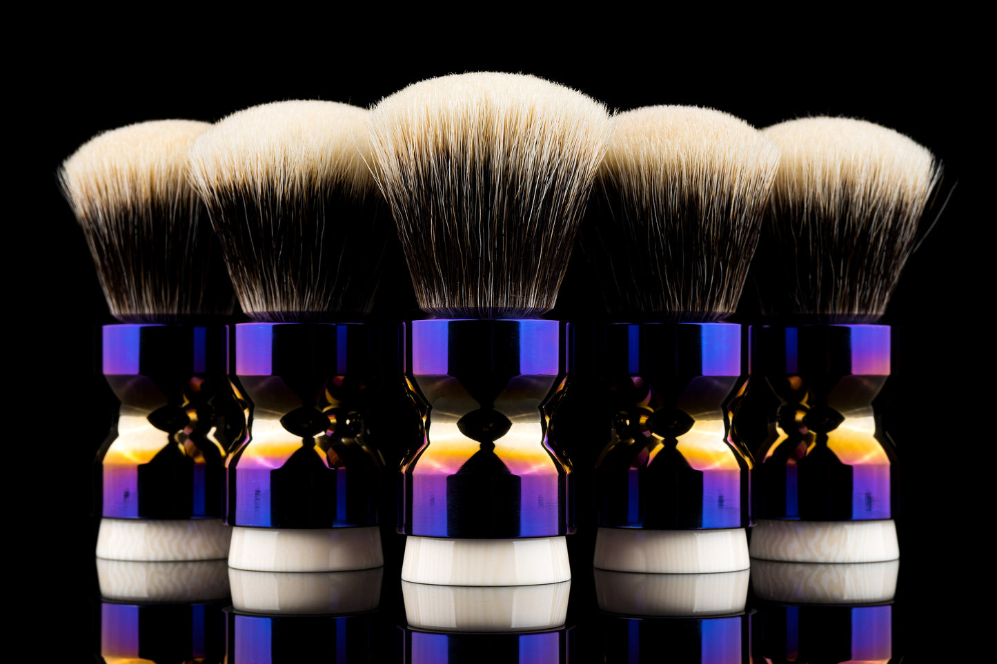 Exceed -1 -Titanium color shaving brush handle