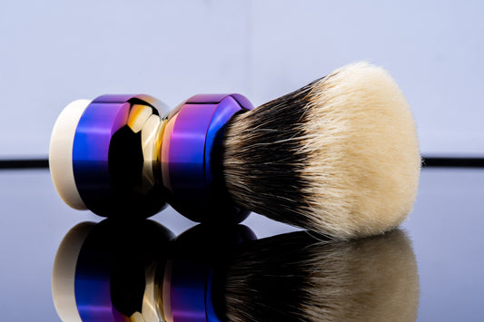 Exceed -1 -Titanium color shaving brush handle