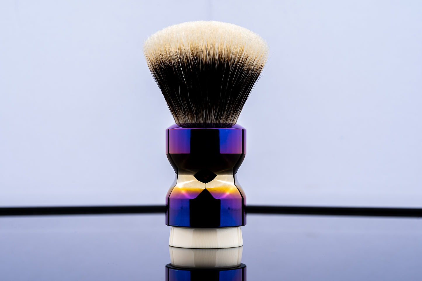 Exceed -1 -Titanium color shaving brush handle